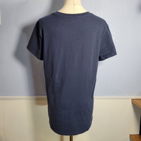 Levi's Large Navy Blue Logo Crew Neck Short Sleeve Summer T-Shirt - Picture 5 of 8